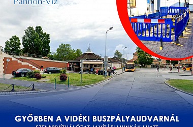 Gyalogos forgalomkorlátozás a vidéki buszpályaudvarnál